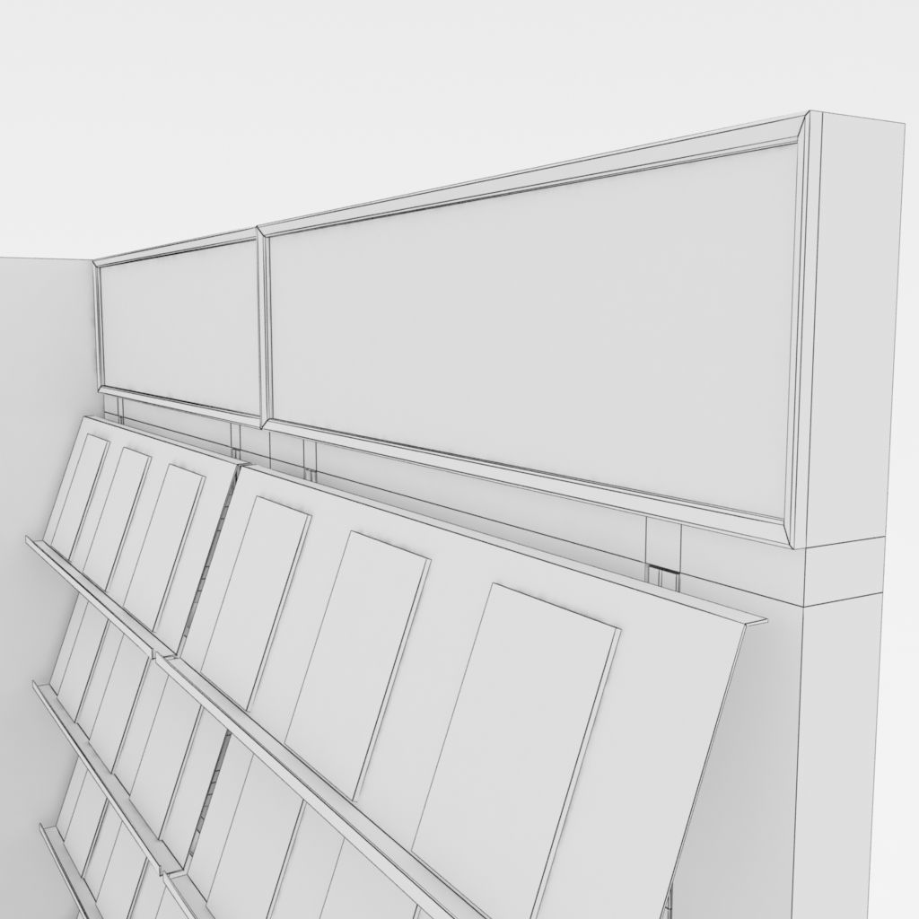 modular magazine shelf for book shop 3D model_13