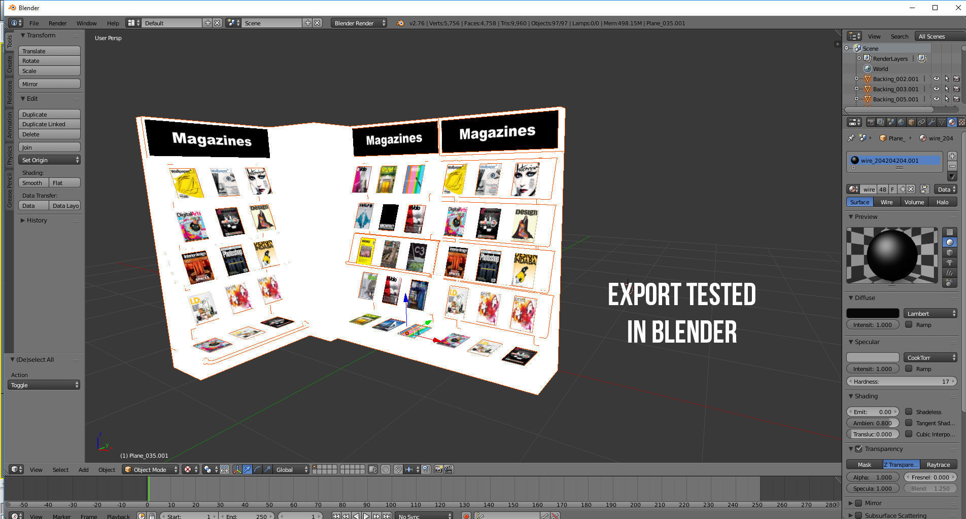 modular magazine shelf for book shop 3D model_18