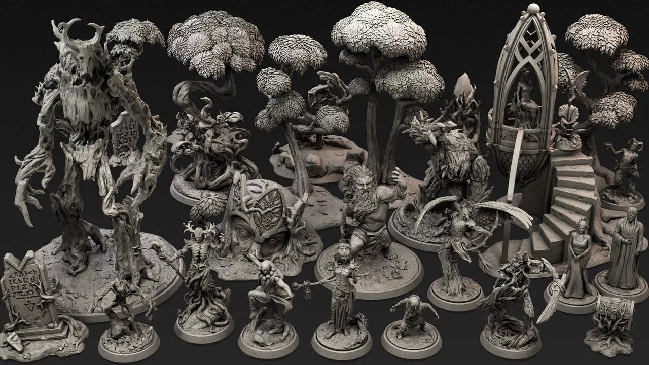 The Oasis - 32mm DnD Pathfinder Tabletop Loot Studios 3D print model