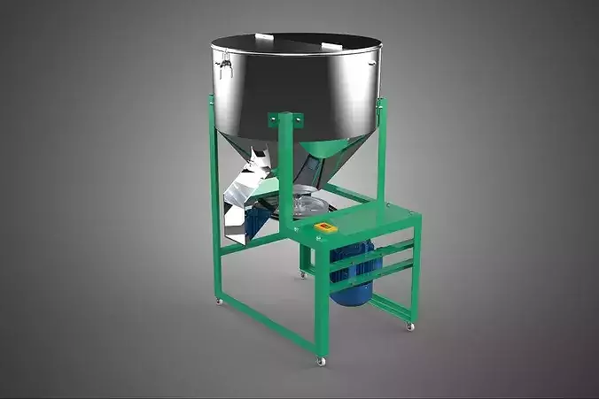 BUCKET VERTICAL MIXER BLENDER GRANULE PARTICLE POWDER PELLET 3D model