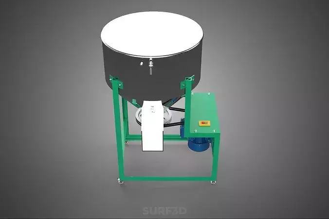 BUCKET VERTICAL MIXER BLENDER GRANULE PARTICLE POWDER PELLET 3D model 7