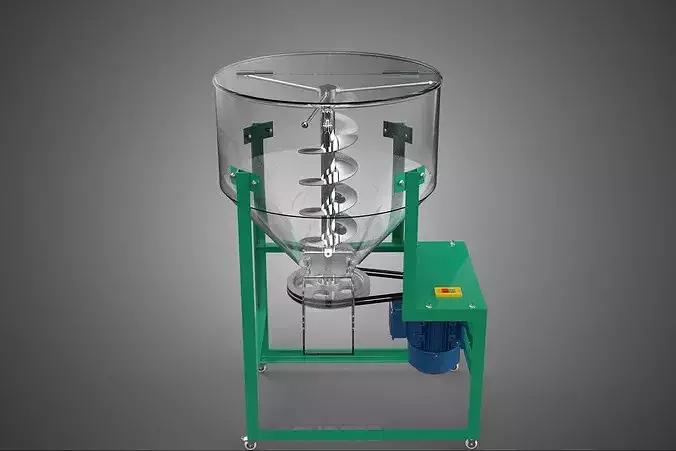 BUCKET VERTICAL MIXER BLENDER GRANULE PARTICLE POWDER PELLET 3D model 5