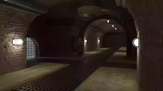 Sewer Low-poly 3D model