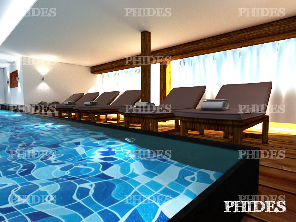 Swimming pool 3D model_5