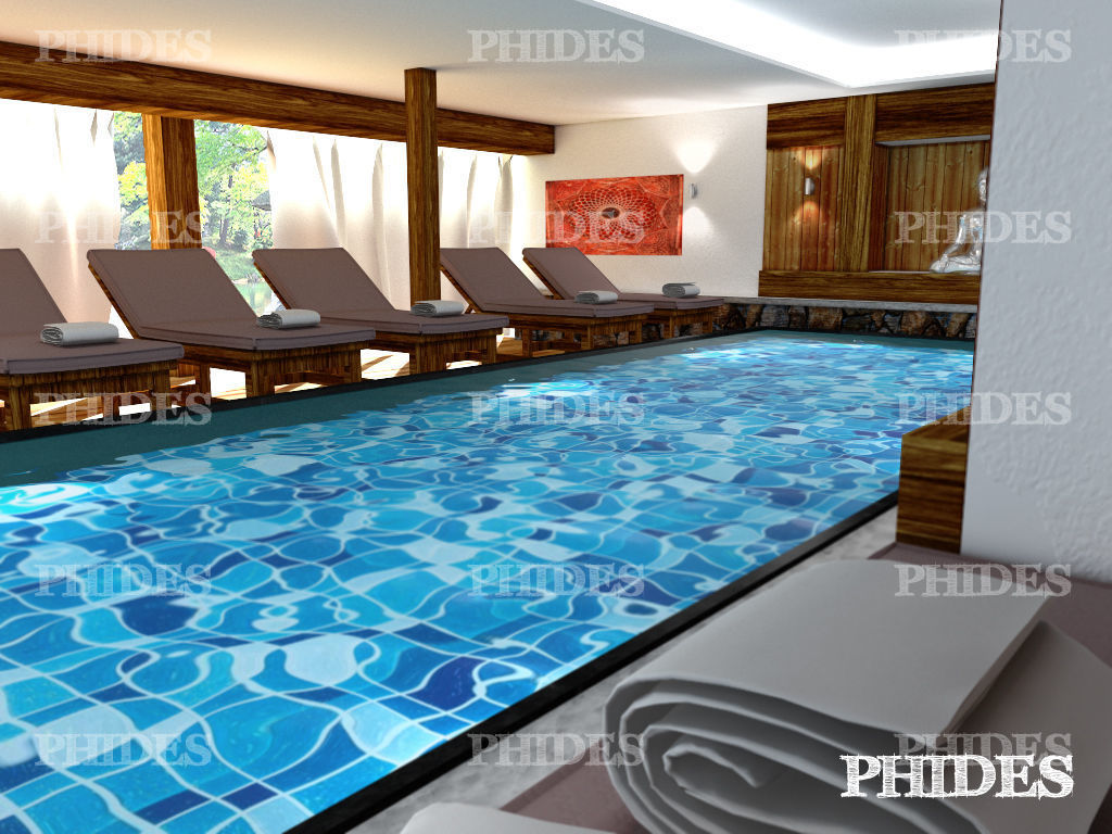 Swimming pool 3D model_2