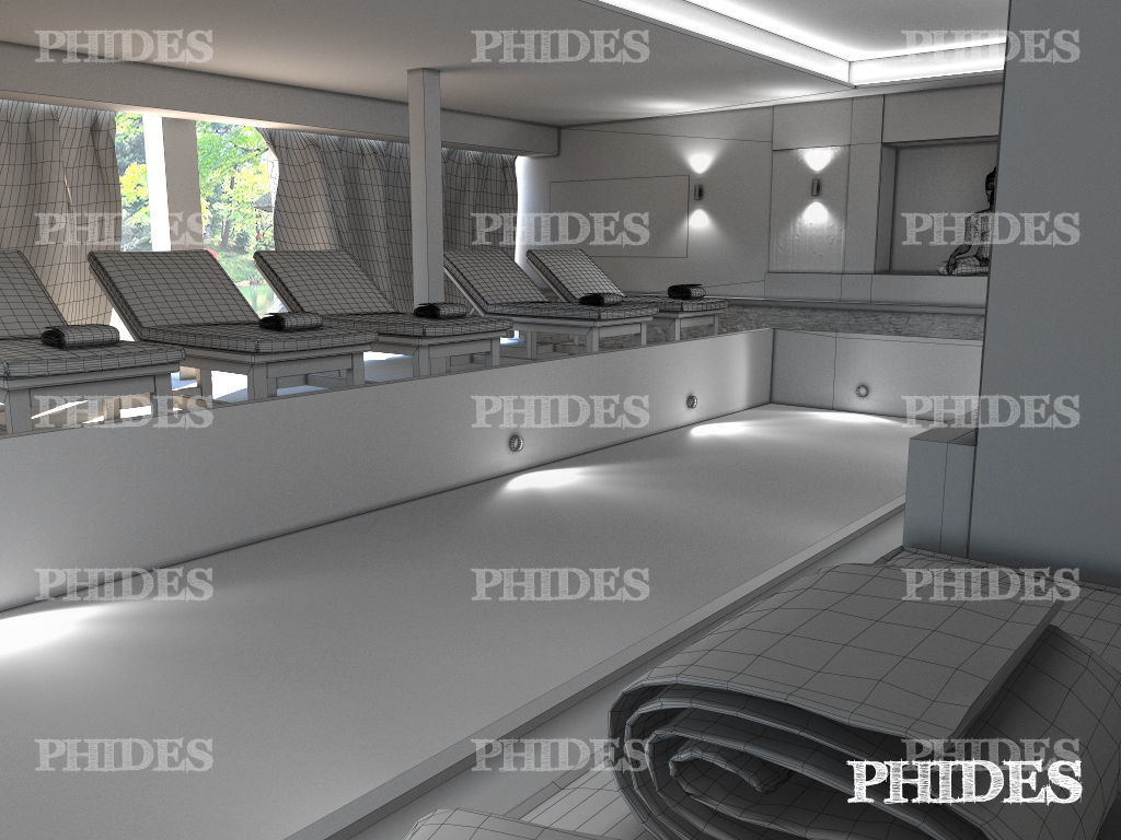 Swimming pool 3D model_10