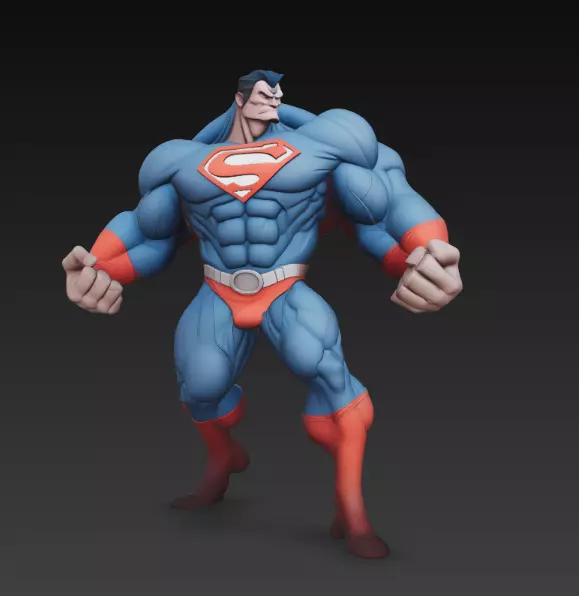 Super Muscular Man 3D Print Figure Free 3D print model