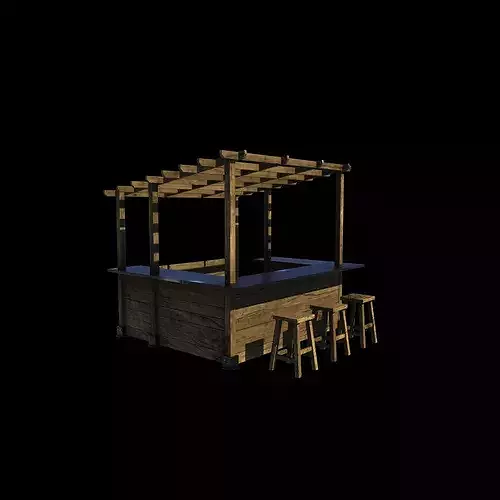 Outdoor Bar 02 3D model 7