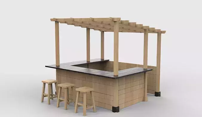 Outdoor Bar 02 3D model 3
