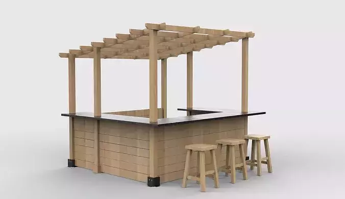 Outdoor Bar 02 3D model