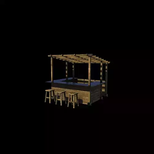 Outdoor Bar 02 3D model 5
