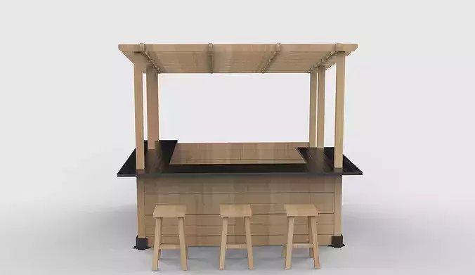 Outdoor Bar 02 3D model 2
