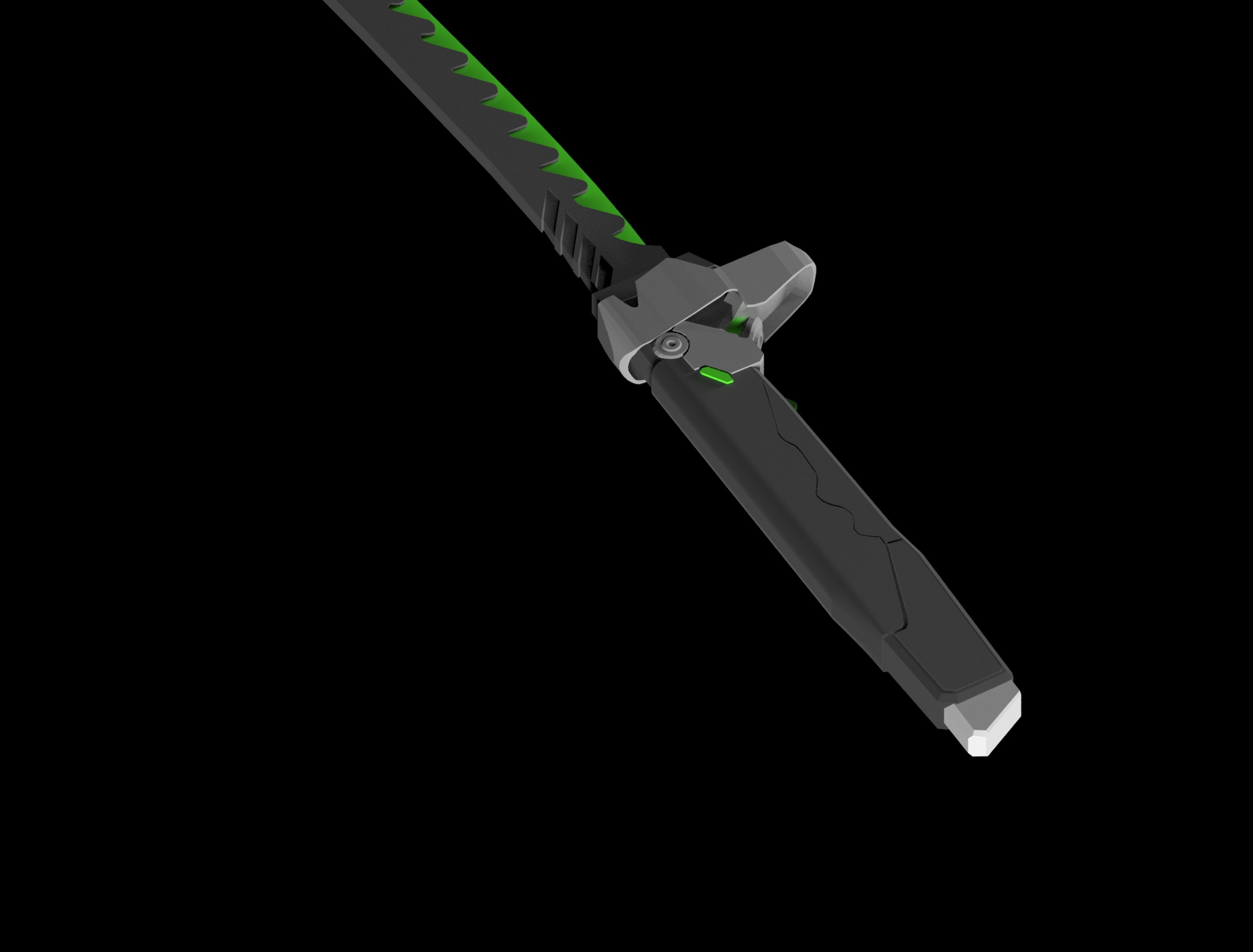 Genji Sword-Overwatch Low-poly 3D model_4