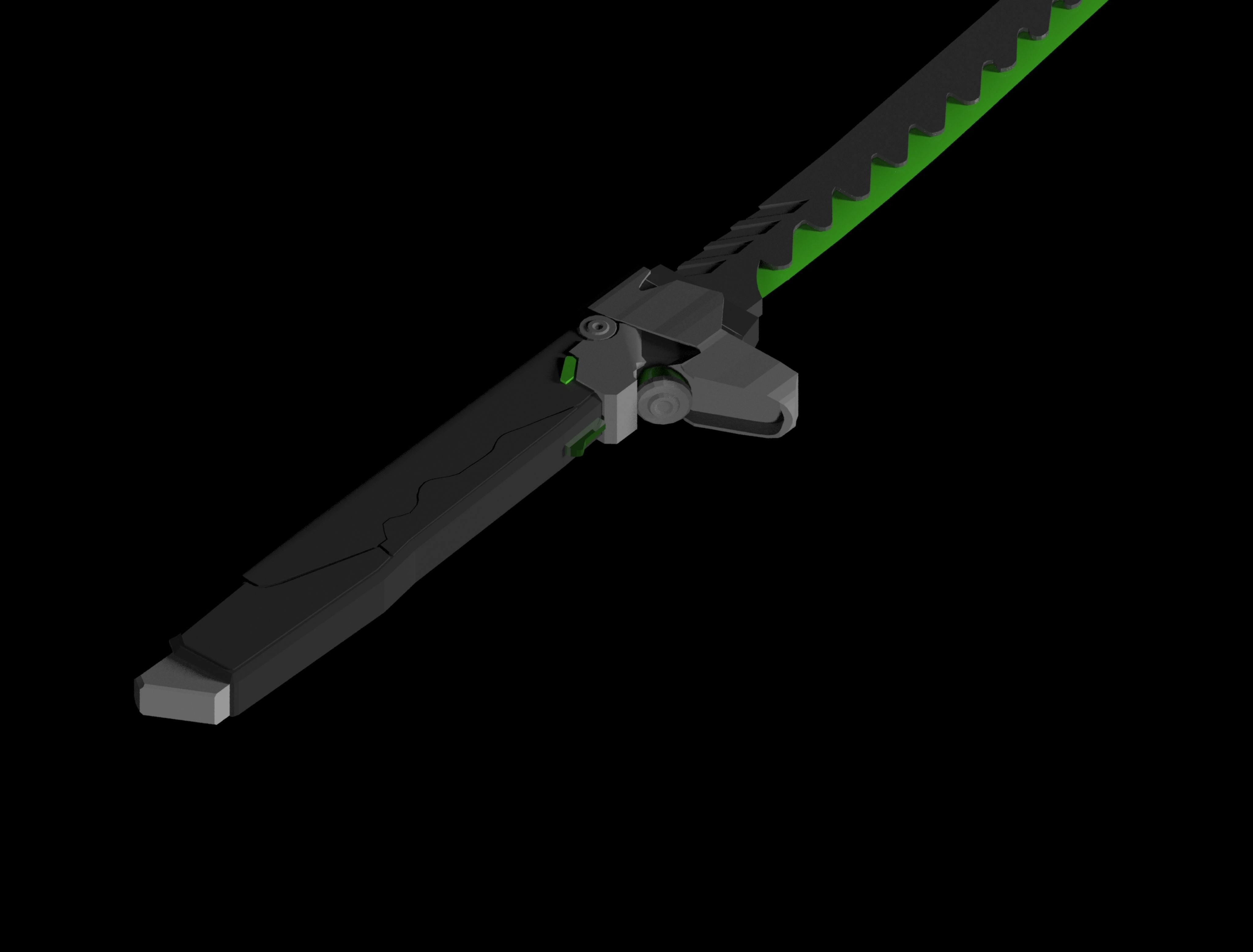 Genji Sword-Overwatch Low-poly 3D model_2