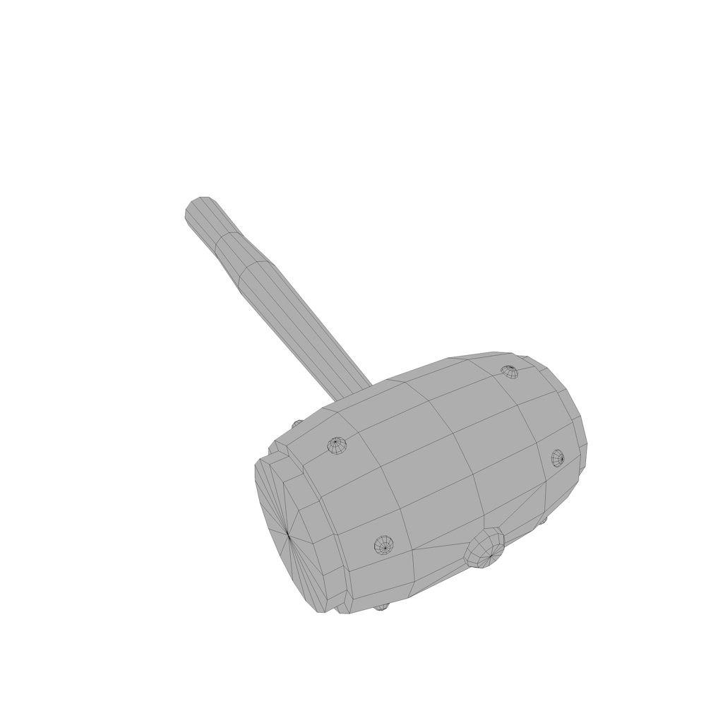 Blacksmith Tools Low-poly 3D model_19