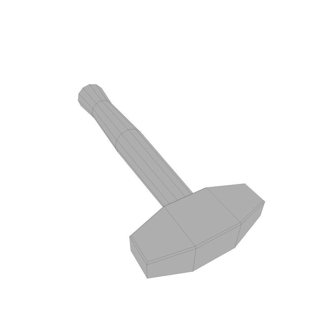 Blacksmith Tools Low-poly 3D model_11