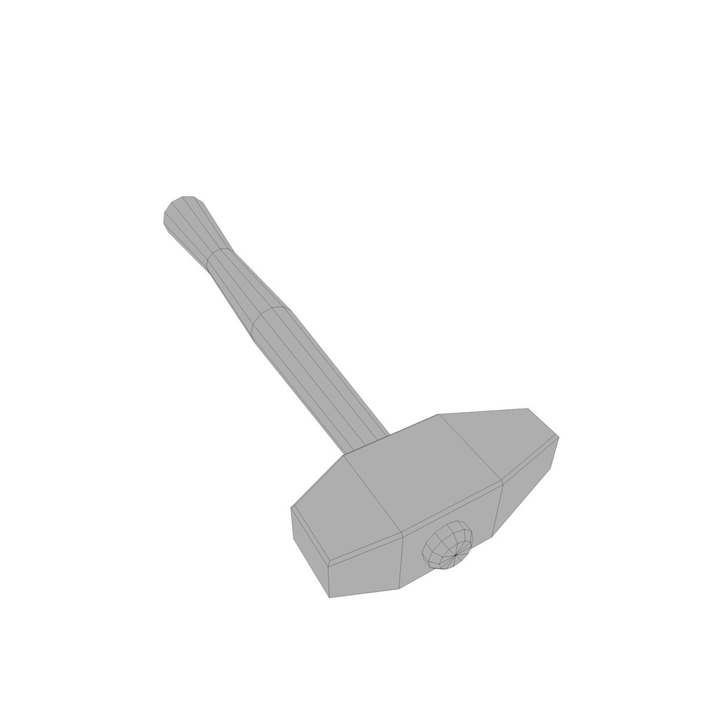 Blacksmith Tools Low-poly 3D model_15