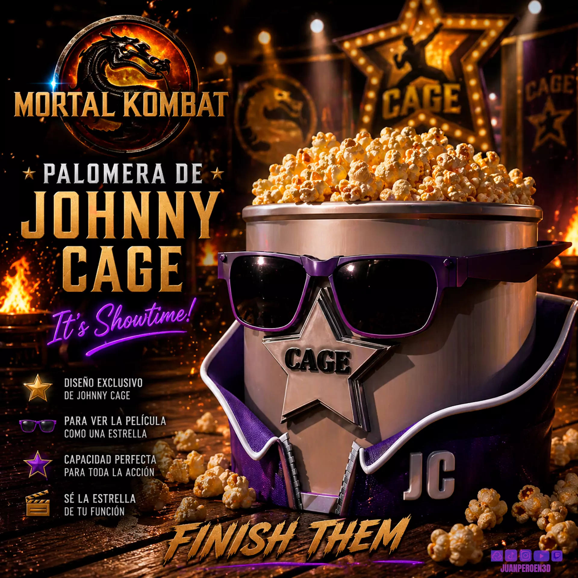 PALOMERA JOHNNY CAGE MORTAL KOMBAT 3D print model