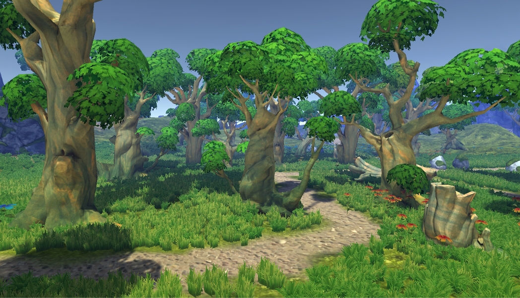 Low poly forest trees Low-poly 3D model_7