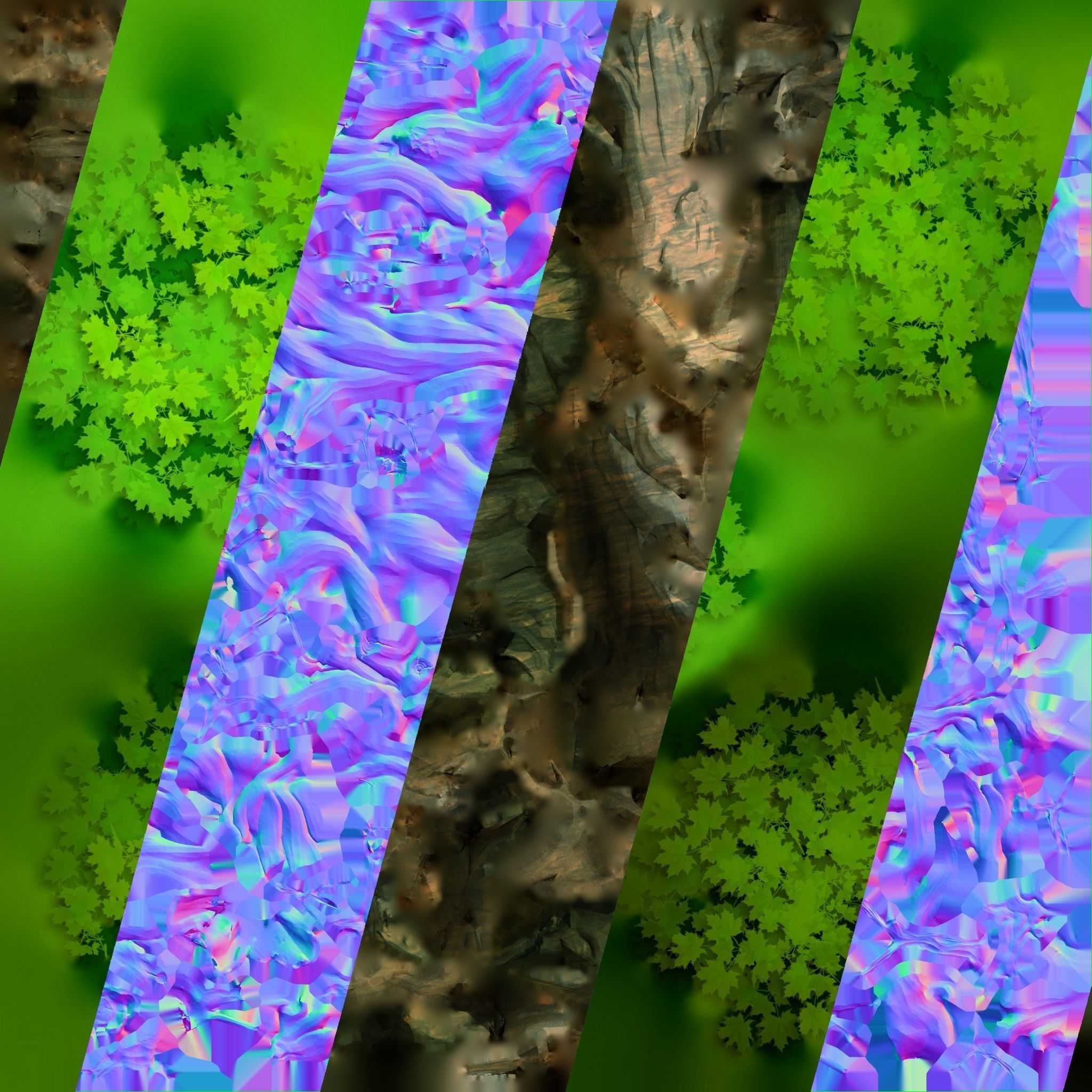 Low poly forest trees Low-poly 3D model_3