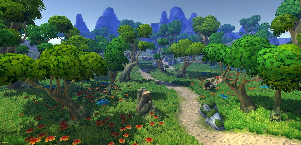 Low poly forest trees Low-poly 3D model_9