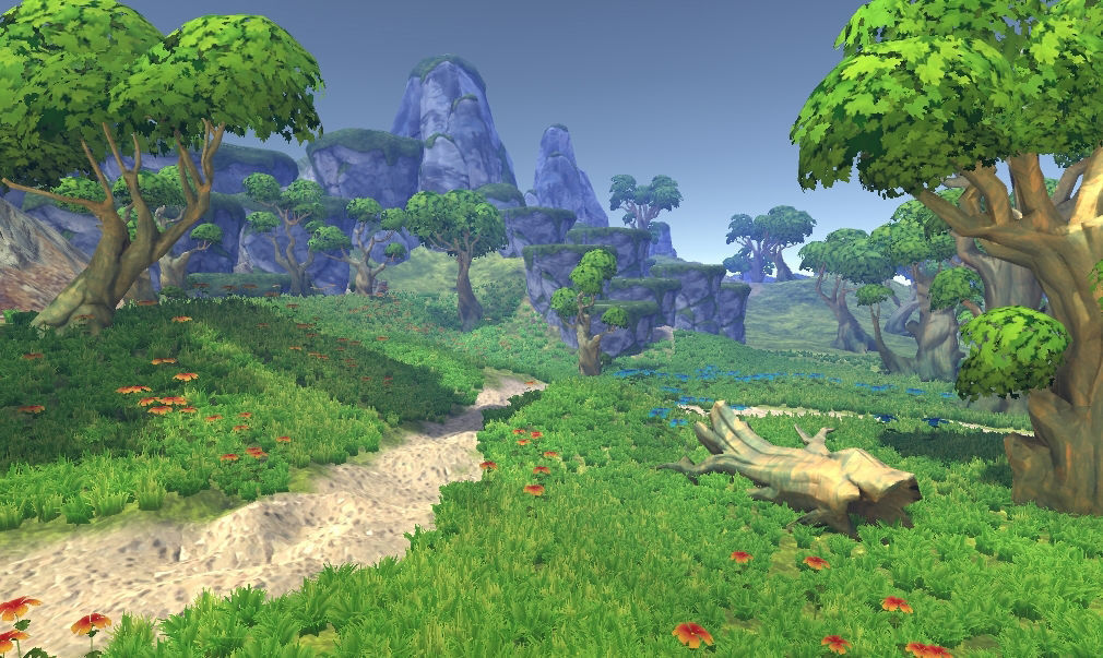 Low poly forest trees Low-poly 3D model_8