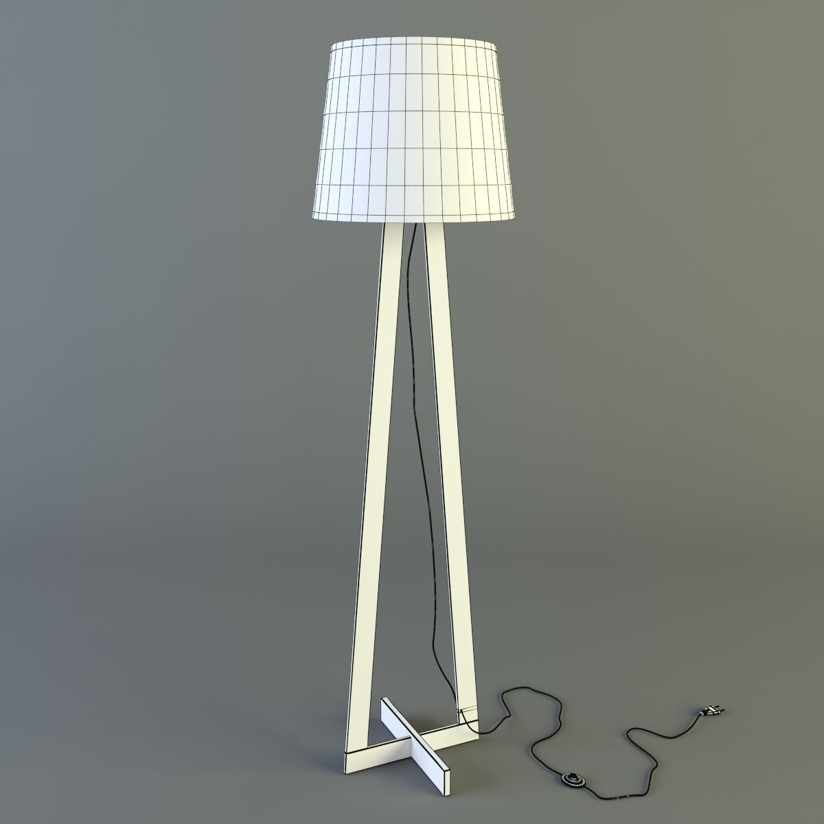 Bernua floor lamp by CHIARO  Low-poly 3D model_1