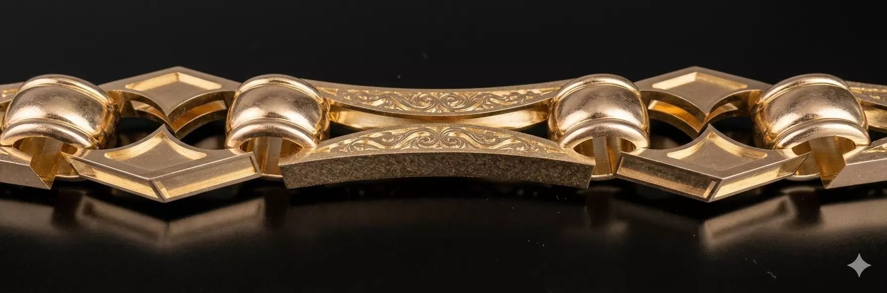 Fancy link belcher bracelet 3D print model