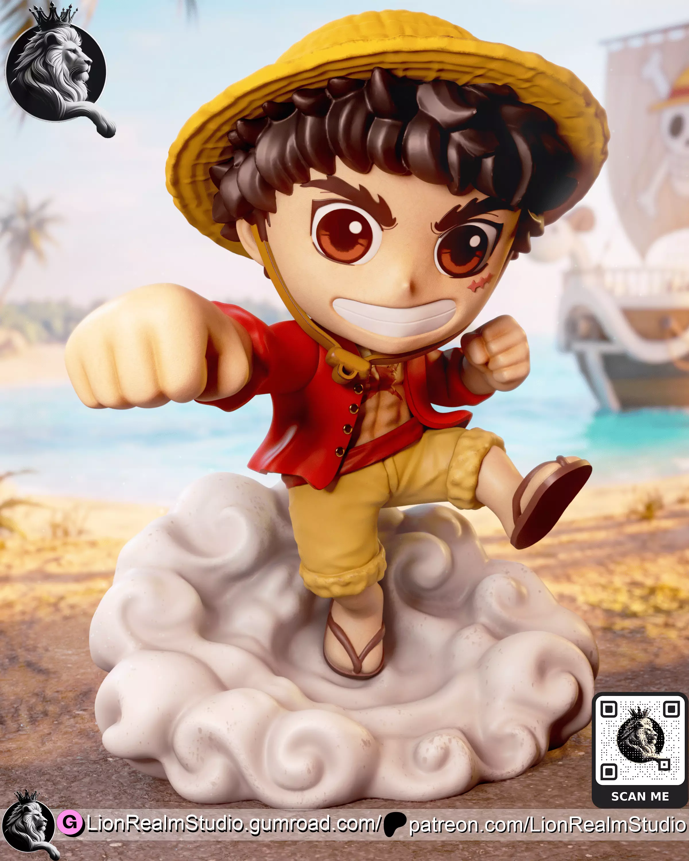 Luffy 3D print model