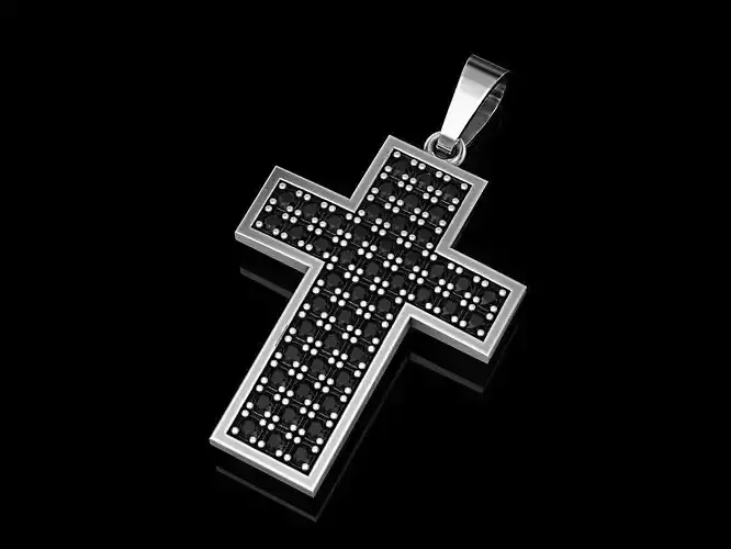 Cross with gems
