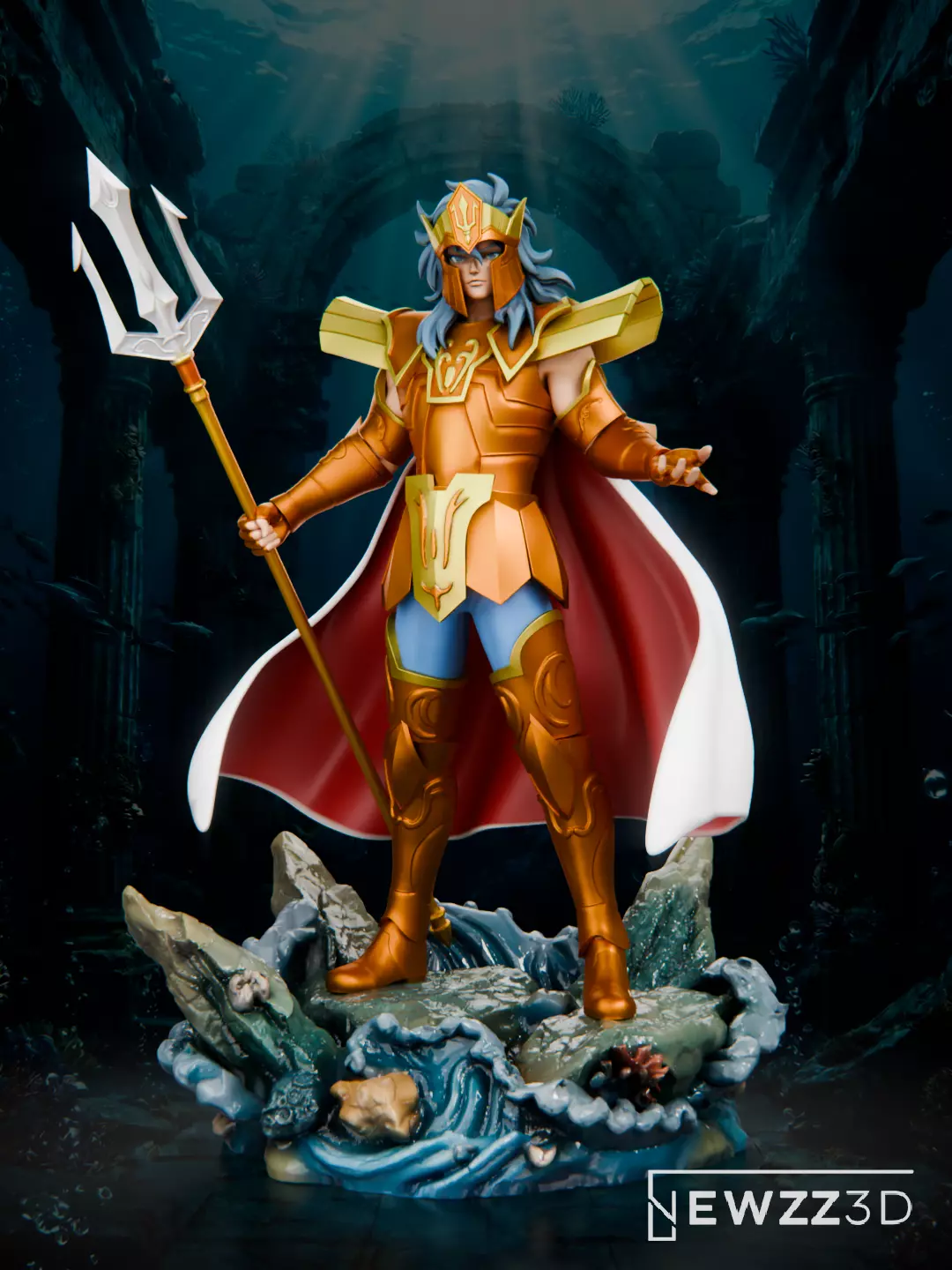 Poseidon - Saint Seiya STL - Sea Emperor 3D Print Model 3D print model