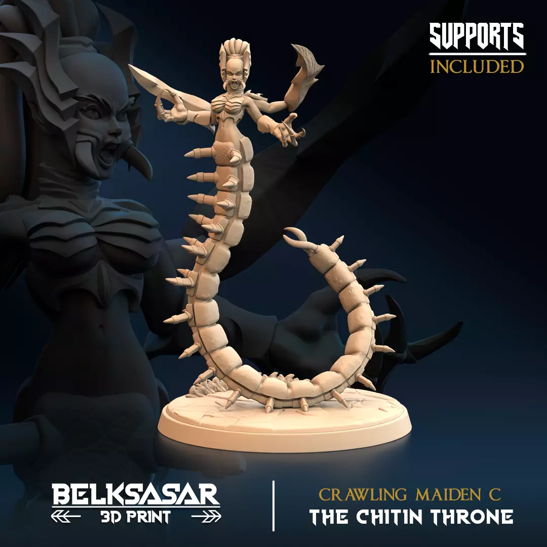 Crawling Maiden - Centipede Monster C 3D print model