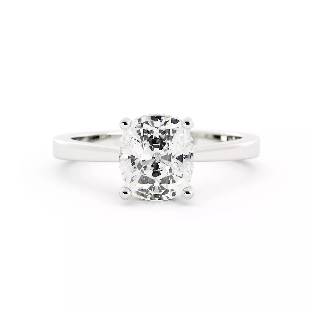 Cushion Solitaire With Hidden Halo 3DM 3D print model