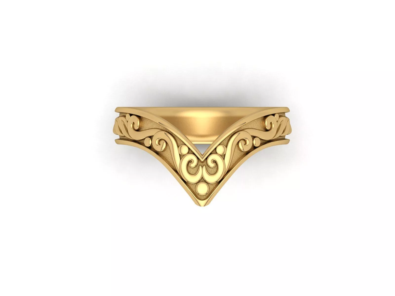 V Curved Wedding Band Ring Jacket 3DM 3D print model