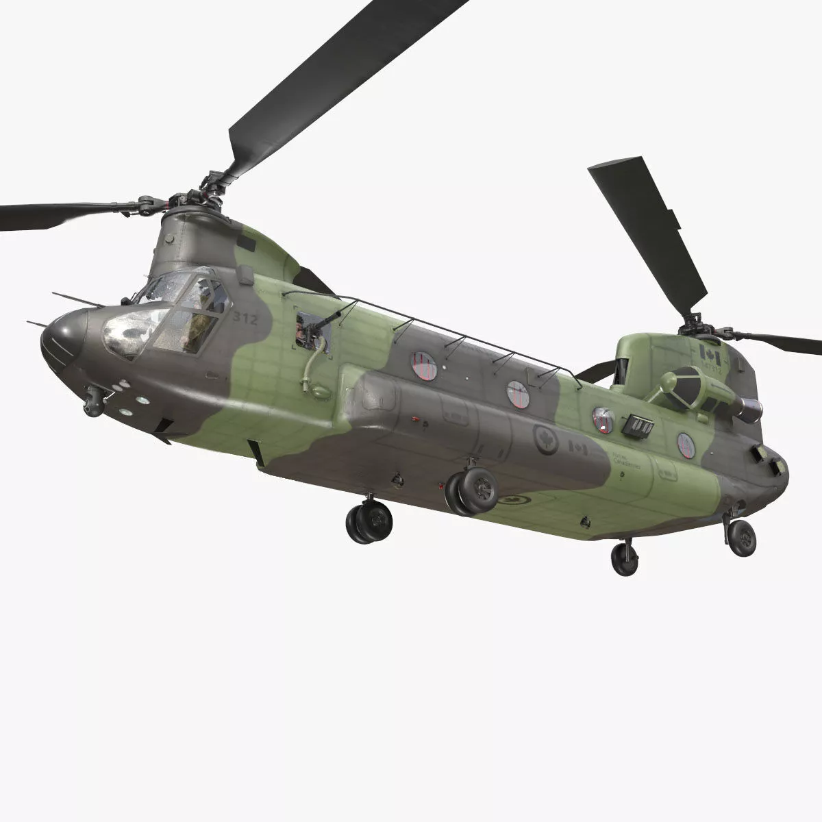 Helicopter CH-47 Chinook Royal Canadian Air Force Basic --19-- Low-poly 3D model