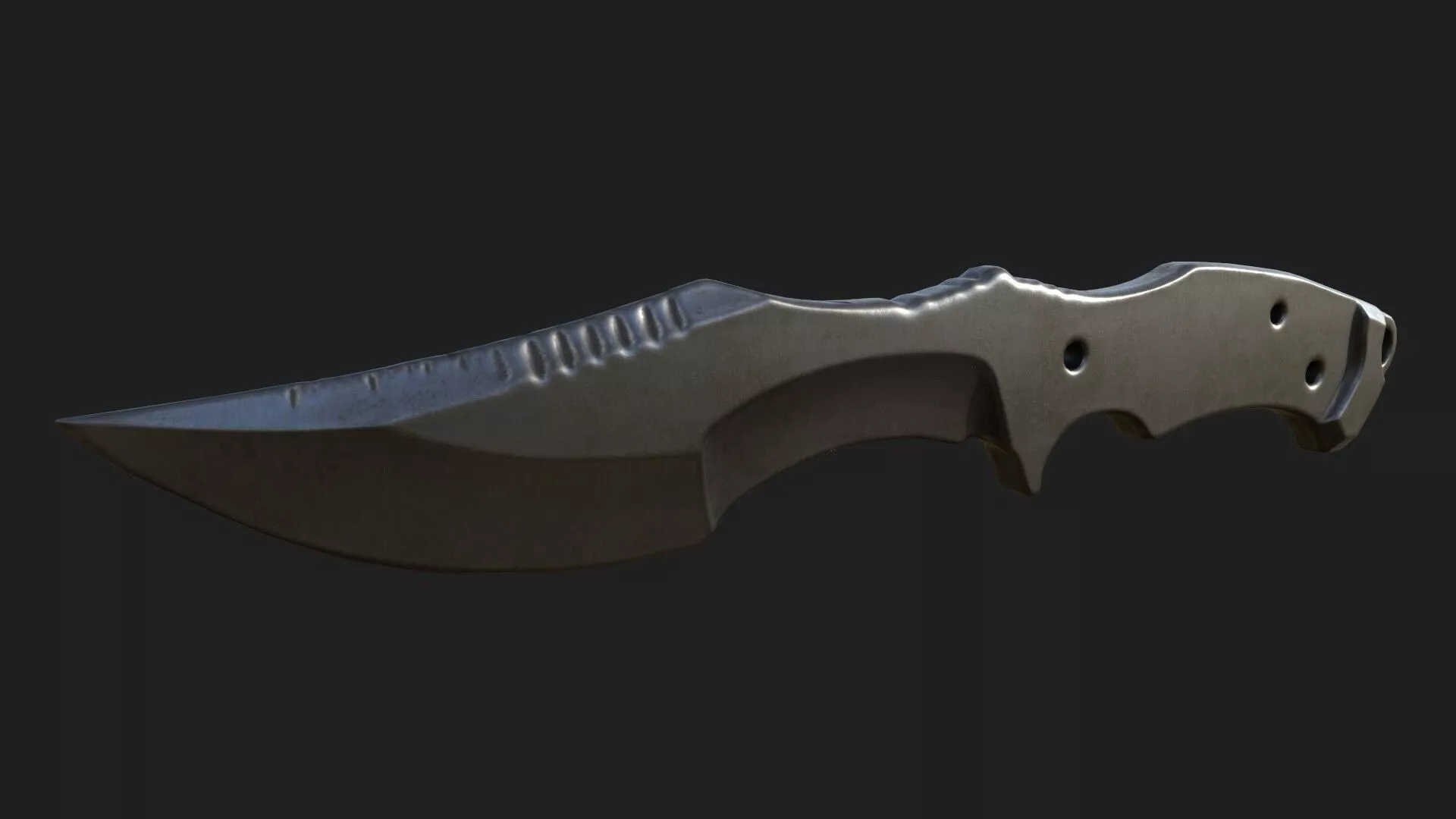 Rustic Hunter Knife - Game Ready - 4K PBR Low-poly 3D model