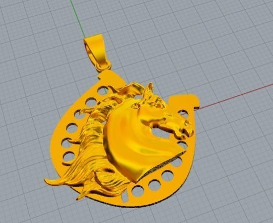 HORSE HEAD PENDANT STL