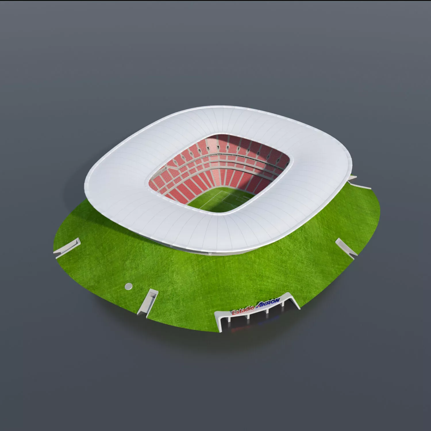 Estadio Akron GUADALAJARA World Cup 2026 Low-poly 3D model