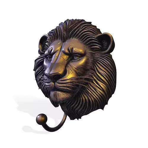 Lion Wall Organizer PBR Decorative Functional 3D Printable Model