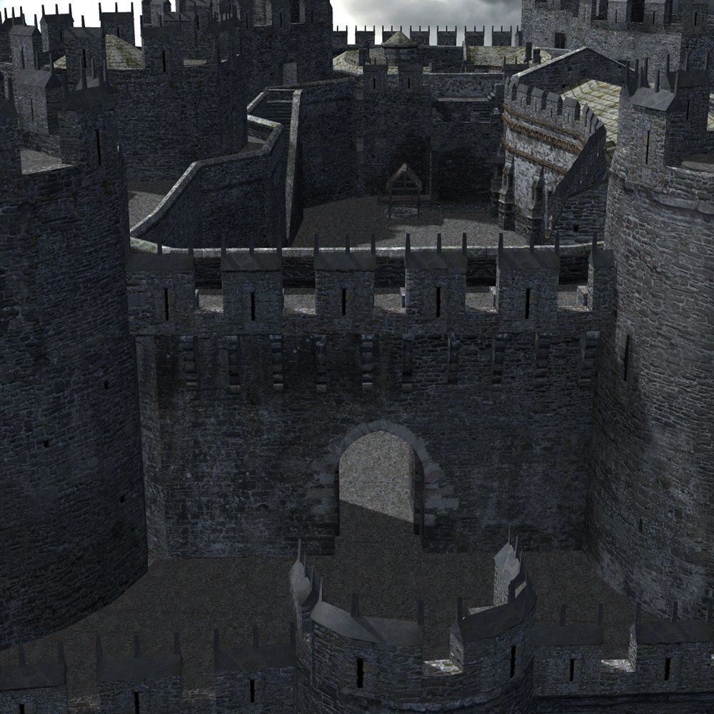 Castle Set 1 in obj format 3D model_4