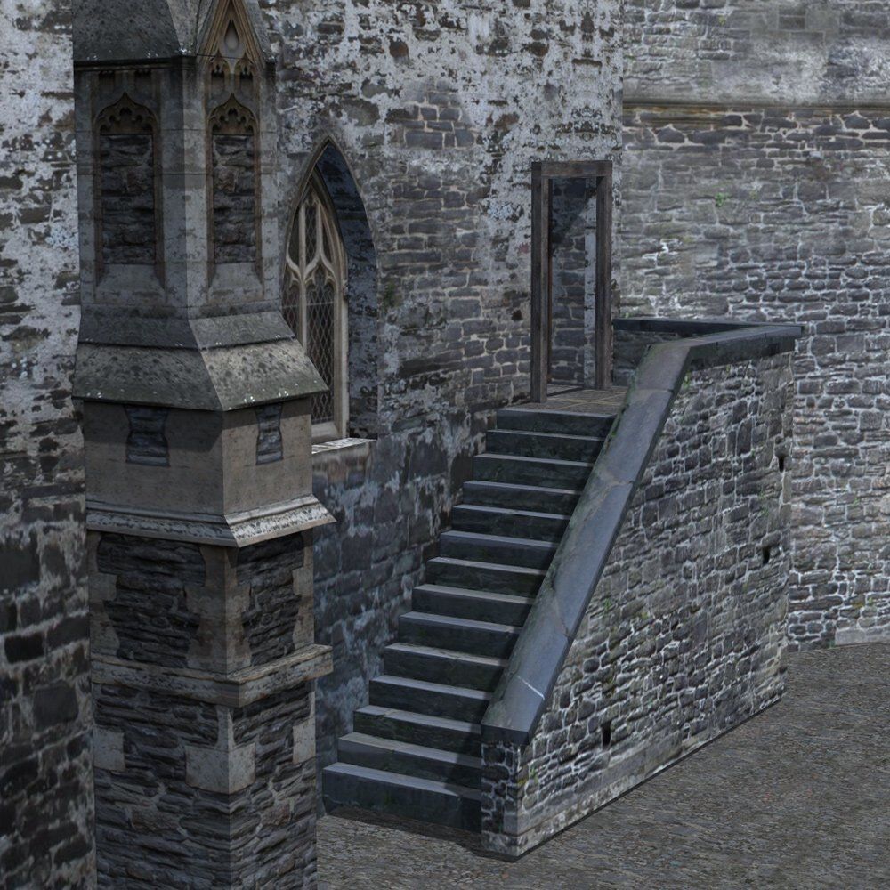 Castle Set 1 in obj format 3D model_2