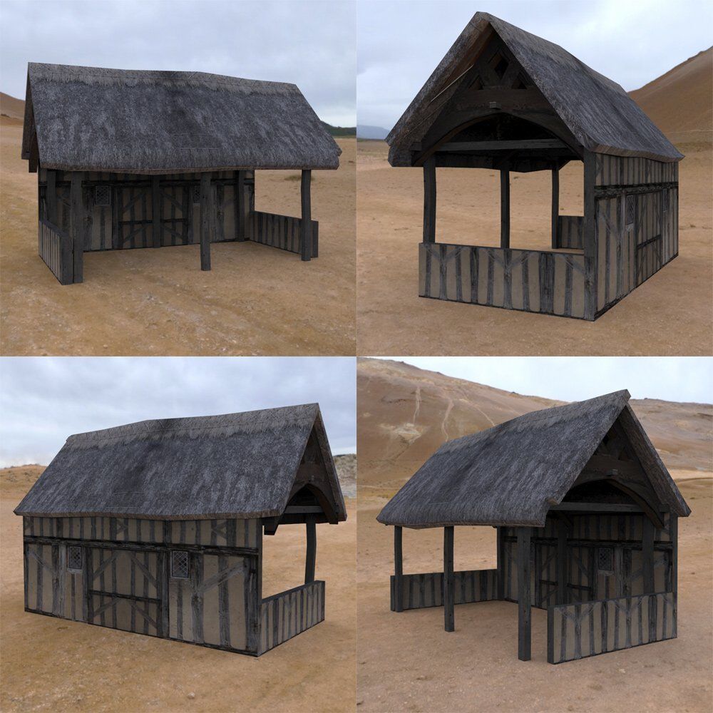 Castle Set 1 in obj format 3D model_11