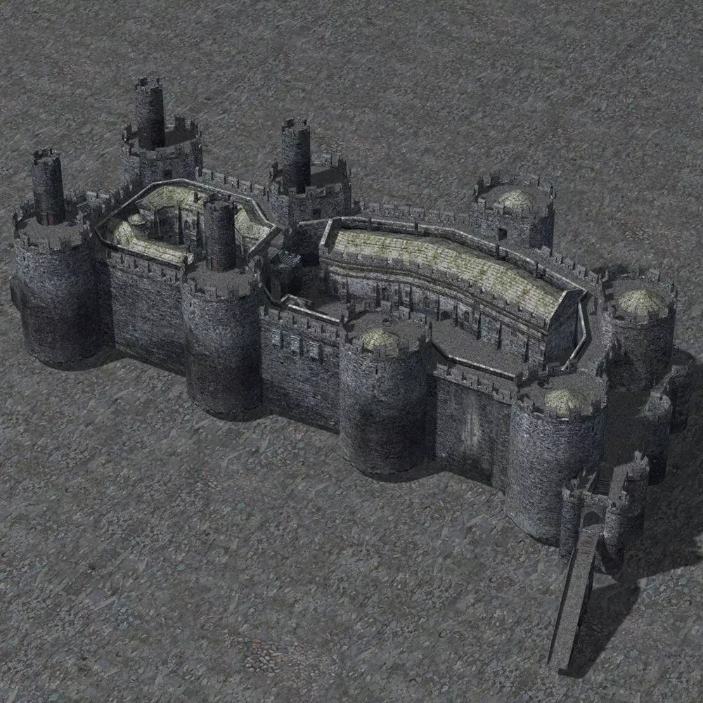 Castle Set 1 in obj format 3D model_0
