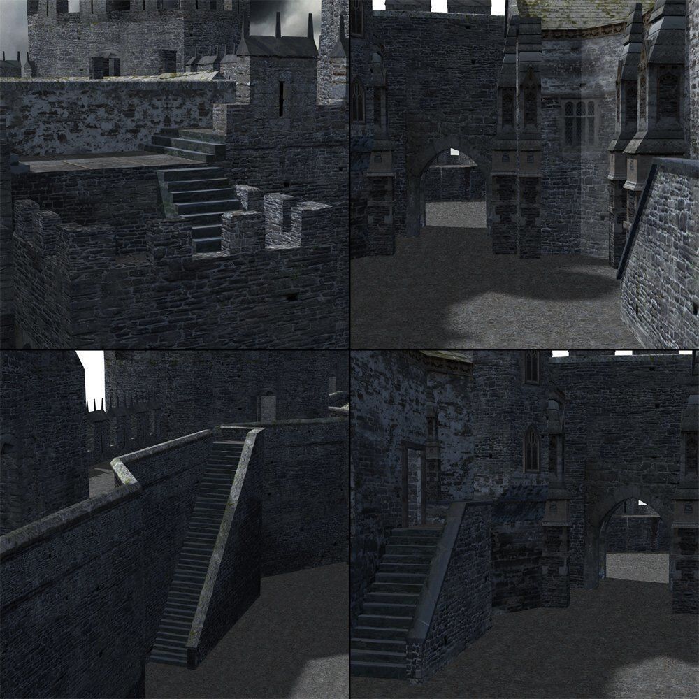 Castle Set 1 in obj format 3D model_7