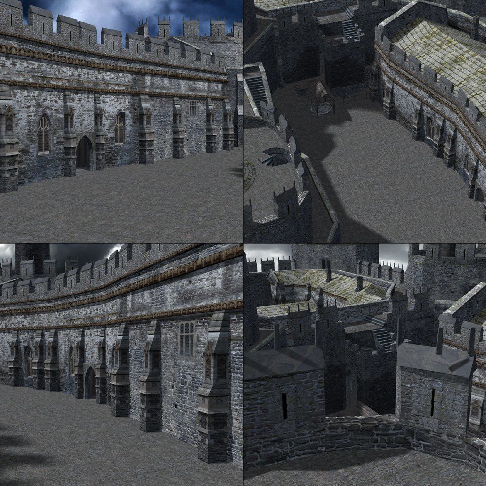 Castle Set 1 in obj format 3D model_8