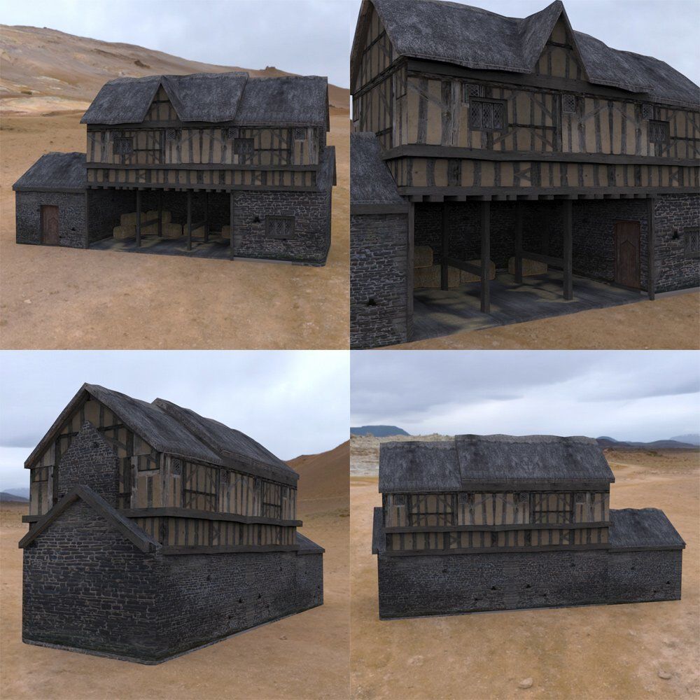 Castle Set 1 in obj format 3D model_12