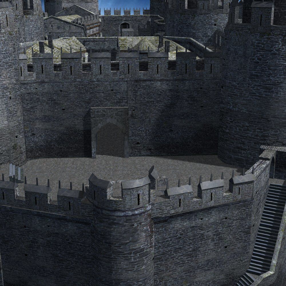 Castle Set 1 in obj format 3D model_6