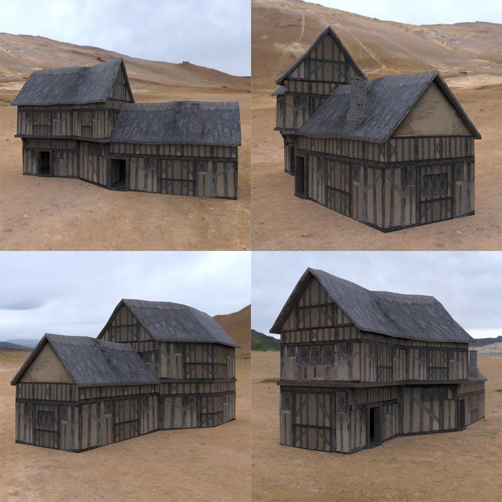 Castle Set 1 in obj format 3D model_10