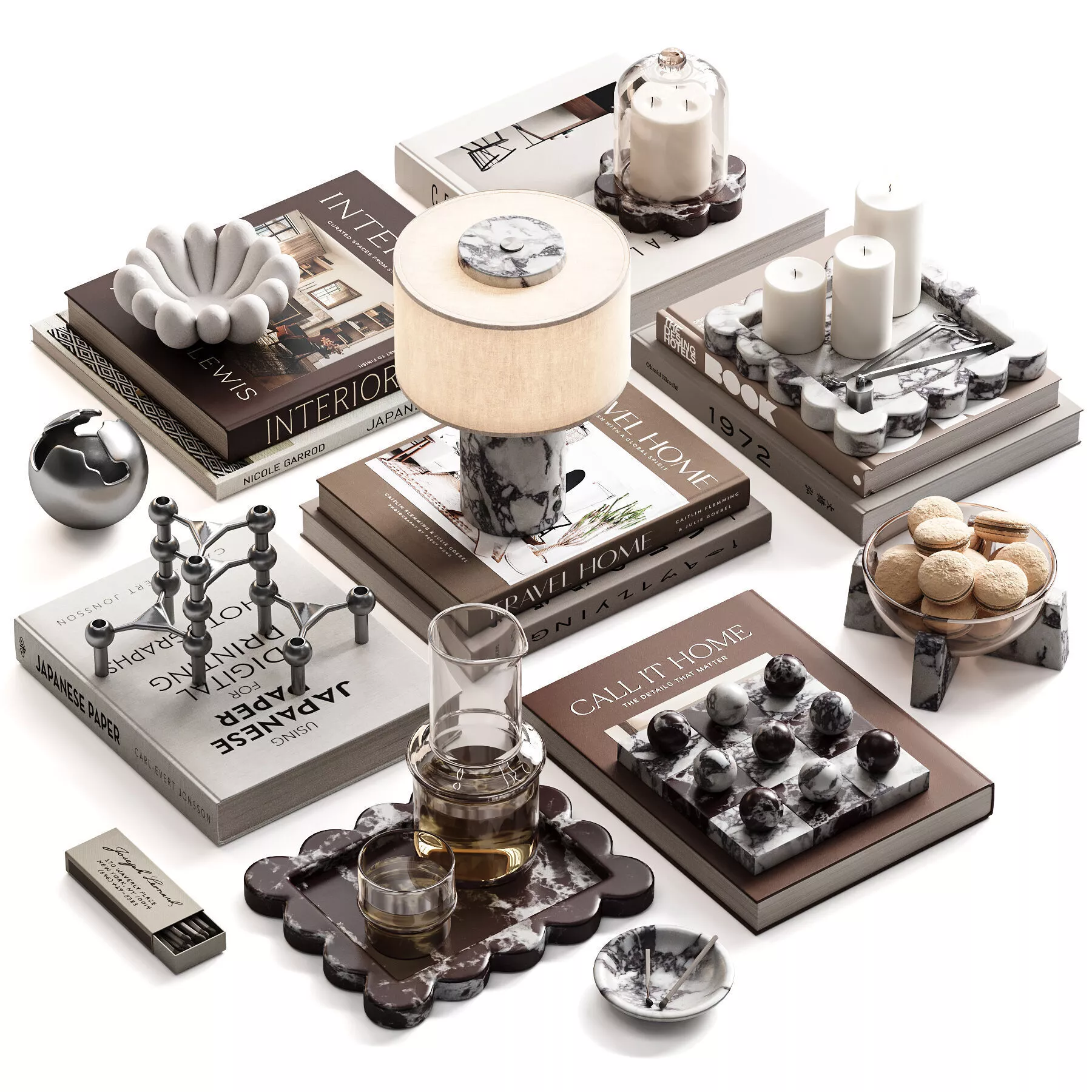Tabletop Vintage Decor Set25 3D model