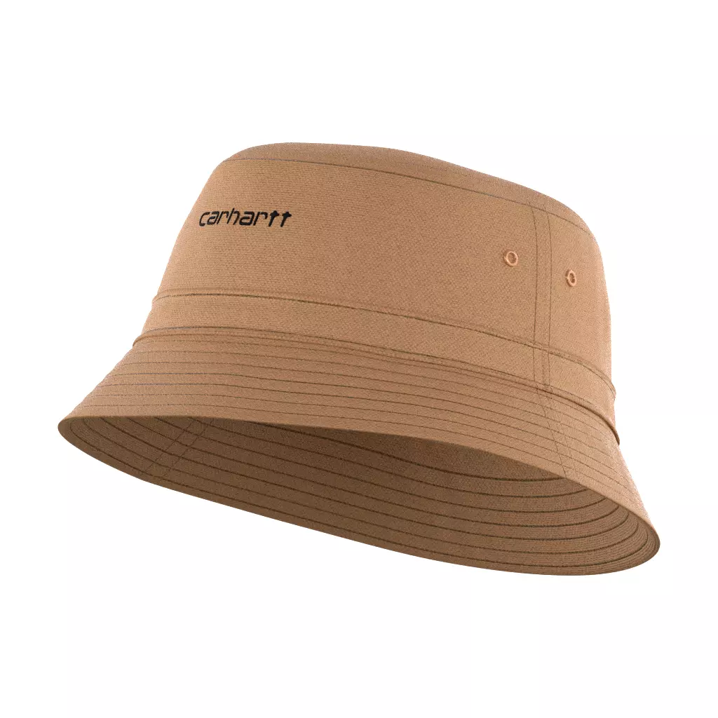 Carhartt Script Bucket Hat Dusty Brown Black Low-poly 3D model
